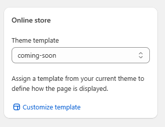 Shopify template selector